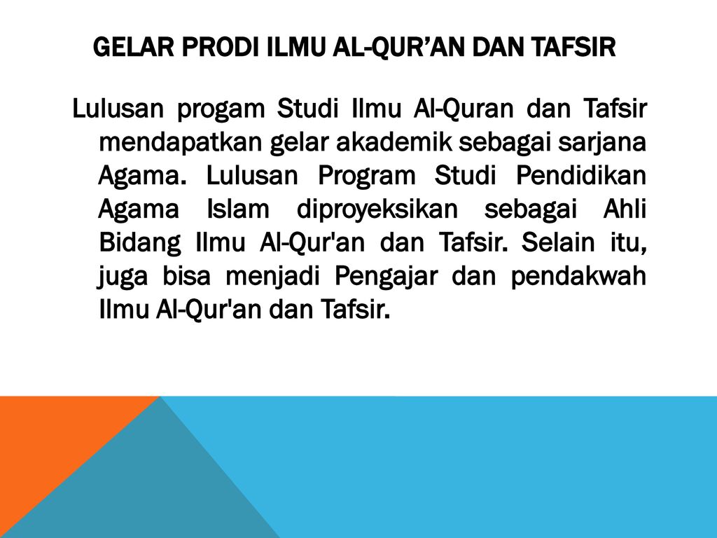 9 ALASAN MASUK KULIAH KE PRODI ILMU AL QURAN DAN TAFSIR MUHAMMAD BAJRI